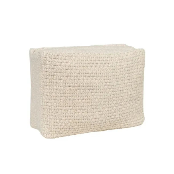 By Lohn - Petra Stor Strikket Toilettaske, Beige Melange