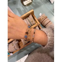 Ibu Jewels - Lulu Wannie Armb�nd, Mix Brown Blue