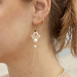 Stine A - Petit Tinsel Creol Earring Gold