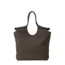 DAY ET - Large Woolen Tote Taske, Chocolate Melange
