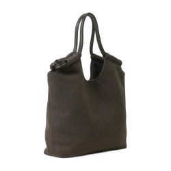DAY ET - Large Woolen Tote Taske, Chocolate Melange