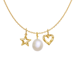 Maanesten - Pearl Water Spirit Vedh�ng, Forgyldt  