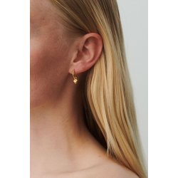 Pernille Corydon - Heart Huggie �reringe, Forgyldt