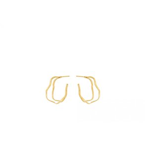 Pernille Corydon - Small Double Wave Hoops 
