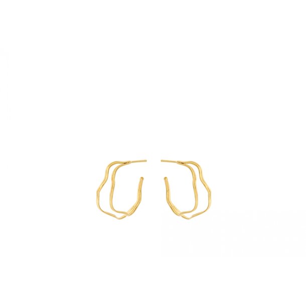 Pernille Corydon - Small Double Wave Hoops 