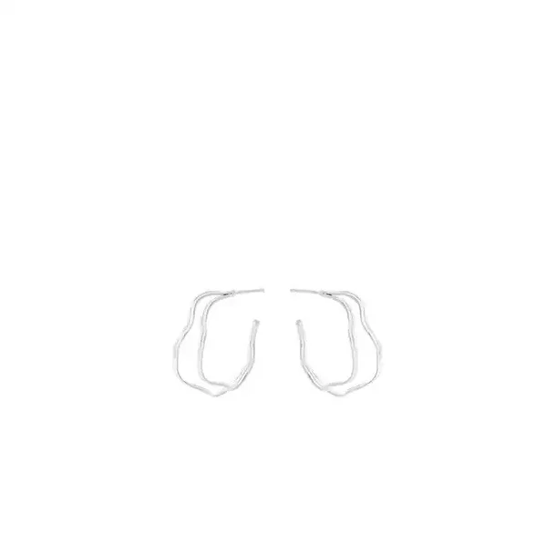 Pernille Corydon - Small Double Wave Hoops 