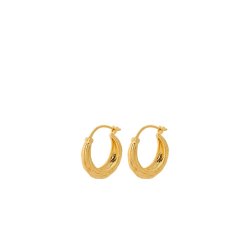 Pernille Corydon - Small Coastline Earrings, Forgyldt