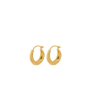 Pernille Corydon - Small Coastline Earrings, Forgyldt