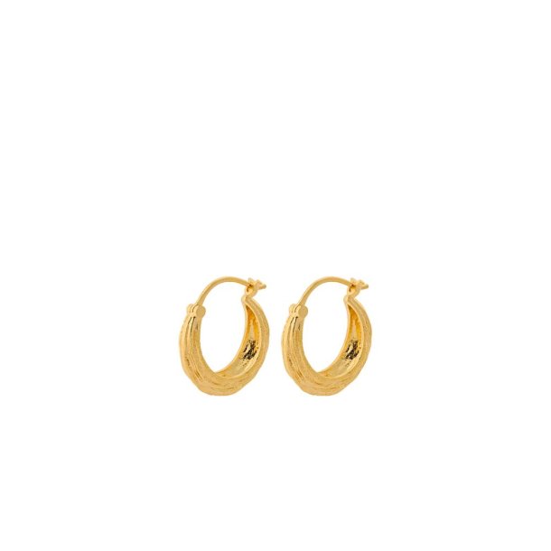 Pernille Corydon - Small Coastline Earrings, Forgyldt