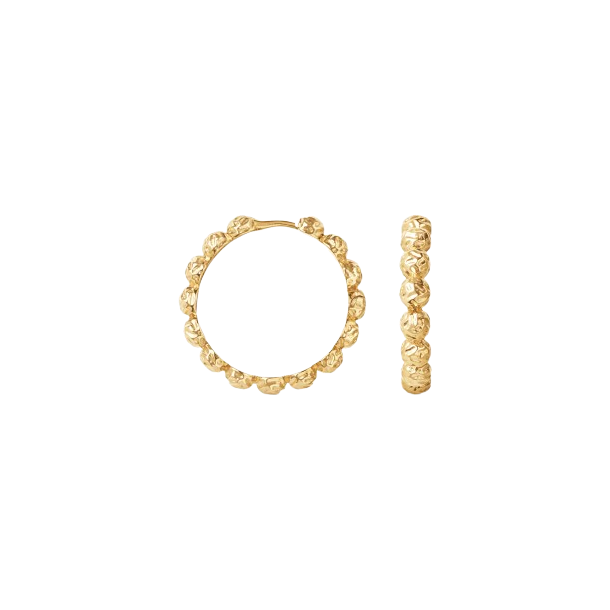 Camille Brinch - Store Dots Hoops, Forgyldt