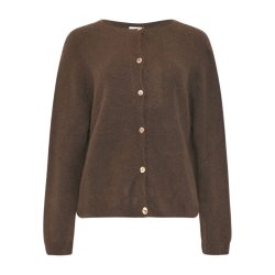 Tiffany - Filuca Cardigan Strik, Dark Brown