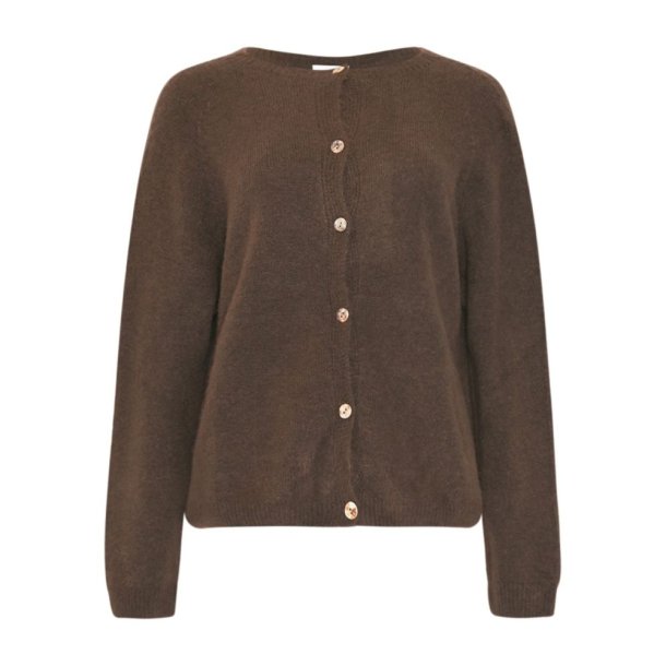 Tiffany - Filuca Cardigan Strik, Dark Brown
