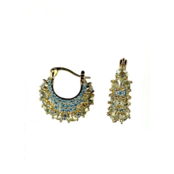 Pico - Zahara Crystal Hoops reringe, Lysebl