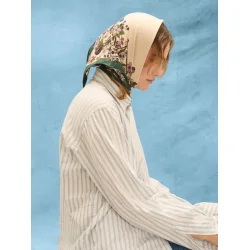 Becksndergaard - Autumn Blackberry Sia Scarf, Birch White