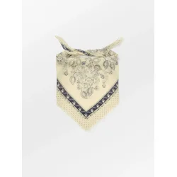 Becksndergaard - Dotted Flora Woo Scarf, Birch White 