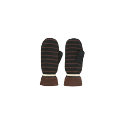 Becksndergaard - Thin Striped Emerald Mittens, Black