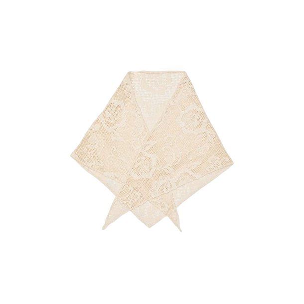 Becks�ndergaard - Croflora Triangle Scarf, Birch White