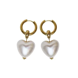 WOS - I Heart You Earring, Pearl