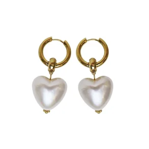 WOS - I Heart You Earring, Pearl