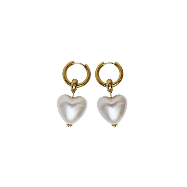 WOS - I Heart You Earring, Pearl