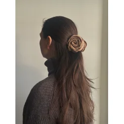 Pico - Small Satin Rose Claw, Dark Plum