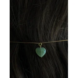 Pico - French Grande Heart Vedhng, Jade Green