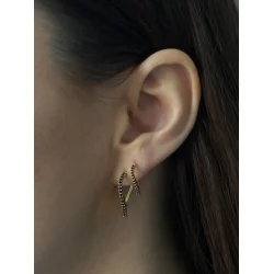 Pico - Amelia Petit Crystal Hoops reringe, Lysebl