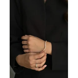 Pico - Elva Krystal armbnd, Forgyldt