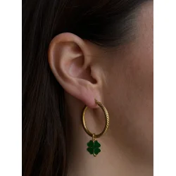 Pico - Enamel Clover Vedhng, Guld