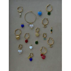 Pico - Enamel Clover Vedhng, Guld