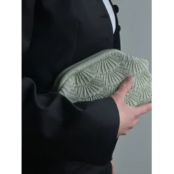 Pico - Small Shelly Clutch, Ivory