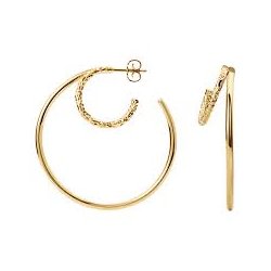 Camille Brinch - Statement Twin Essentia Hoops, Forgyldt