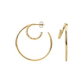 Camille Brinch - Statement Twin Essentia Hoops, Forgyldt