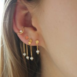 Stine A - Petit Feather Earring Gold