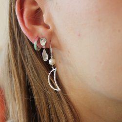Stine A - Bella Moon Earring With Pearl 