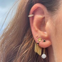 Stine A - Dancing Chains Behind Ear-Earring Gold