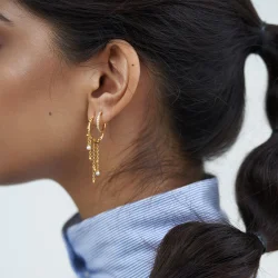 byBiehl - Jungle Ivy Hoops Pearl