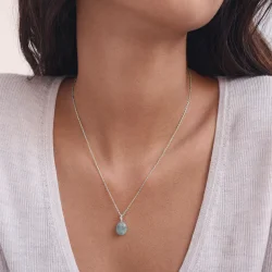 Maanesten - Aquamarine Water Vedh�ng, S�lv