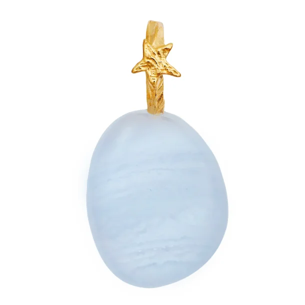 Maanesten - Blue Lace Air Spirit Vedh�ng, Forgyldt 