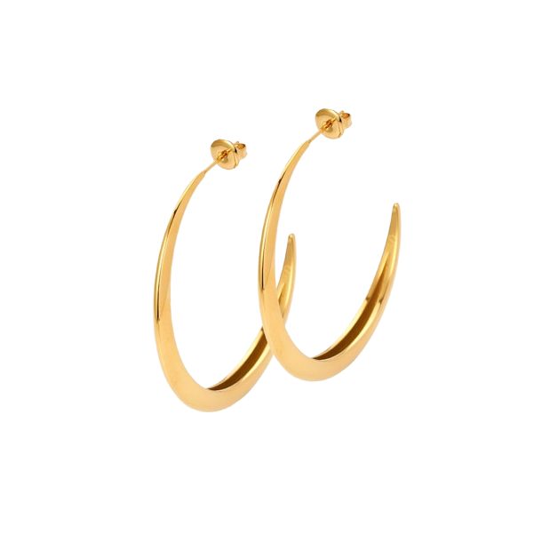 Sistie 2nd - Lux Creoler reringe, Large, Guld