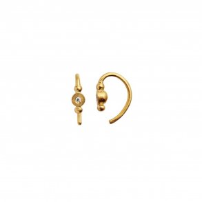 Stine A - Petit Bon-bon White Zircon Earring Gold