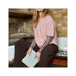 Black Colour - Bcdell ss cardigan, Rose