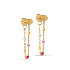 Enamel - Lola Earrings, Rainbow