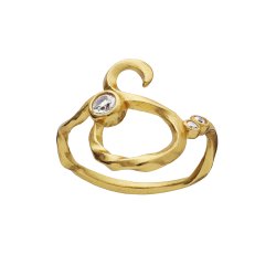 Maanesten - Alfabet Ring, Forgyldt