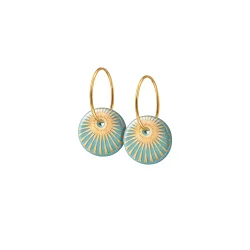 Scherning - Splash �reringe, Aqua/Gold
