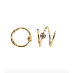 Stine A - Big Dot Curl Earring Gold