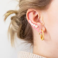 byBiehl - Seashell Hoops Large, Forgyldt