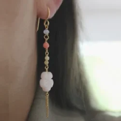 Stine A - Single Cherry Blossom Twist �rering, Forgyldt