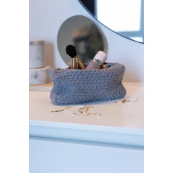 By Lohn - Petra Strikket Clutch, Grey Melange