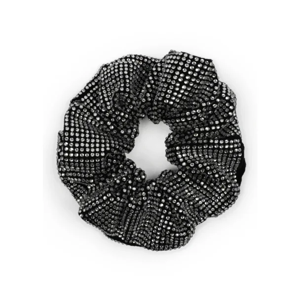 Sui Ava - Kelly Crystal Scrunchie, Black Diamond
